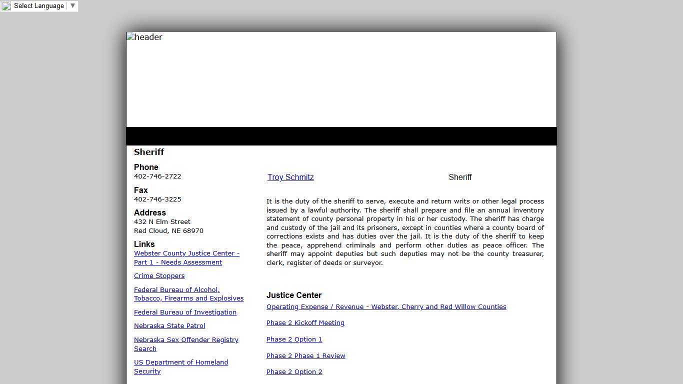 Webster County Sheriff